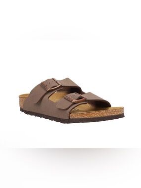 Birkenstock Brown Two-Strap Slide Sandal
